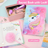 Tacobear Unicorns Gifts for Girls Kids Toys 6 7 8 9 10 Years Old with Star Light Up Pillow Stationery Plush Diary with Lock Headband Eye Mask Water Bottle Teen Girl Birthday Christmas Unicorn Toy