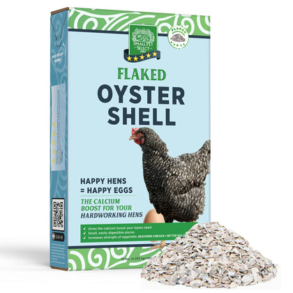 Small Pet Select Flaked Oyster and Seashell Mix - Calcium Supplement for Chickens & Ducks (10lb)