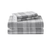 Laura Ashley Home - Sheets, Cotton Flannel Bedding Set, Brushed for Extra Softness & Comfort (Mulholland Plaid Grey, Queen)