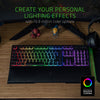 razer ornata chroma gaming keyboard: hybrid mechanical key switches - customizable chroma rgb lighting - individually backlit keys - detachable plush wrist rest - programmable macro functionality