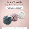 MainBasics Bath Shower Loofah Sponge Pouf Body Wash Scrubber (Set of 3) (Airy Blossom)