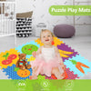 PLAY 10 Baby Play Mat, Foam Puzzle Floor Mat Puzzle Mats for Floor 34×34 Fruits Puzzle Mat 9 Pieces