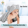 Cute Castle 2 Pack Hooded Baby Towel Rayon Made from Bamboo and 8 Washcloths - Soft Bath Towel for Bathtub for Newborn, Infant - Ultra Absorbent, Natural Baby Stuff (Lovely Elephant, Happy Bird)