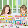 1657 Pieces Friends House Building Blocks Set Supermarket Creative Toy Building Kit for Kids Best Learning and Roleplay STEM Construction Toy Gifts with Storage Box for Girls 6-12