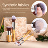 BS-MALL Makeup Brush Set 11Pcs Bamboo Synthetic Kabuki Brush Set Foundation Powder Blending Concealer Eye shadows Blush Cosmetics Brushes with Organizer Bag & Makeup Sponge