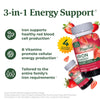 MegaFood Iron Energy Gummies - Vegan & Gluten-Free Iron Supplement for Women, Men, Teens & Kids with Vitamin B12 & B6, from The Makers of Blood Builder Iron Supplement, Strawberry Flavor - 60 Gummies