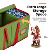 Holiday Cheer Premium Christmas Ornament Storage - Christmas Storage Container Perfect for Holiday Decorations and Ornament Storage Box - Fits 128 Holiday Ornaments - Tear-Proof Fabric