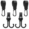 5 Pack Stroller Hooks for Hanging Bags and Shopping, (3+2) Stroller Hooks for Bags, Adjustable Hook, Multipurpose Organizer Hook Clip