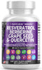 Resveratrol 6000mg Berberine 3000mg Grape Seed Extract 3000mg Quercetin 4000mg Green Tea Extract - Polyphenol Supplement for Women and Men with N-Acetyl Cysteine, Acai Extract - Made in USA 60 Caps