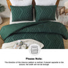 Litanika Comforter King Size Set Dark Emerald Green, 3 Pieces Chevron Tufted Vintage Solid Forest Green Bedding Comforter Sets, Fluffy Bed Set (104x90In Comforter & 2 Pillowcases)