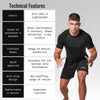 Elite Sports New Item Standard Short Sleeve Compression, Mma, Bjj, No Gi, Cross Training Rash Guard, Medium, Black