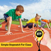 Stopwatch Sport Timer, 2 Pack Large Display Digital Stopwatch Timer with Date Time, No Alarm Silent Easy to Set Stopwatches for Sports, Coaches, Kids, Swimming and Running (Yellow)