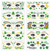 10Pcs St Patricks Day Temporary Tattoo Sticker Butterflies FaceTattoos Makeup Tattoo Stickers on Face Green Face Shamrock Clover Fake Tattoos for Women Kids FaceTattoo Sticker Irish Party Supplies