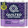 Quilted Northern Ultra Plush Toilet Paper, 12 Mega Rolls = 48 Regular Rolls White