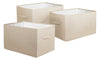 lush decor fabric covered 3 piece collapsible storage box set, 16