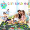 PLAY 10 Foam Playmat for Babies, Interlocking Foam Tiles, Foam Floor Mats City Road Track Puzzle Mat 12 Pieces