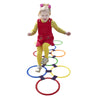 Hey! Play! Hopscotch Ring Game-10 Multi-Colored Plastic Rings and 15 Connectors for Indoor or Outdoor Use-Fun Creative Play Set for Girls and Boys