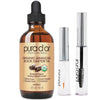 PURA D'OR 4 Oz ORGANIC Jamaican Black Castor Oil - Natural Smoky Scent - 100% Pure USDA Certified Cold Pressed & Roasted, Hexane Free Eyelash & Eyebrow Growth Serum - 2 Empty Bonus Applicators