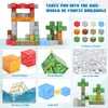 102PCS Magnetic Blocks World Set for Boys & Girls - Pixel Magnet Building Blocks Forest for Kids Age 3+ Education Sensory Games - Construction Toys Birthday