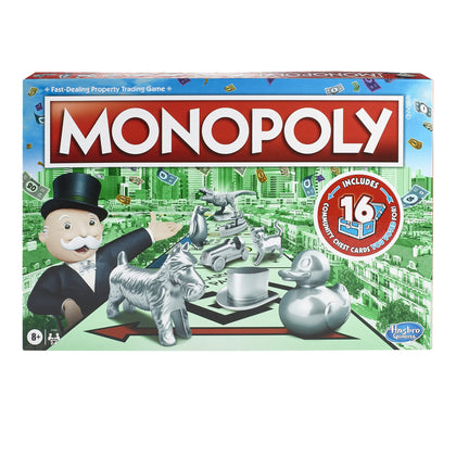 Monopoly Game, Family Board Game for 2 to 6 Players, Monopoly Board Game for Kids Ages 8 and Up, Includes Fan Vote Community Chest Cards