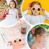 9 Pcs Gifts Set Personalized Tumbler with Straw Be My Flower Girl Card Box Canvas Bag Sunglasses Hair Ring Diamond Pen Envelope Bride Gifts for Wedding Party