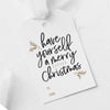 Bliss Collections Merry Little Christmas Tags, Pack of 50, Gold and Black, Holiday Tis The Season Events, Parties and Celebrations - Great for Seasonal Favors