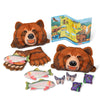 Melissa & Doug Yellowstone National Park Grizzly Bear Games and Pretend Play Set with Plush Bear Heads and Bear Paw Gloves - Kids Animal Activity for Preschoolers, Games for Boys and for Girls Age 3+