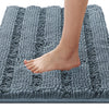 H.VERSAILTEX Bathroom Rugs Bath Rugs for Bathroom Non Slip Bath Mats Extra Thick Chenille Striped Rug 17