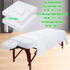 3 Piece Massage Table Sheets Set 2 Sets Microfiber Massage Bed Cover Soft Waterproof and Oil Proof Reusable for SPA Beauty Tattoos Includes Table Cover,Fitted Sheet and Face Rest Cover (White)
