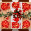 96 Pcs Valentine's Day Party Supplies Paper Plates Napkins Valentine's Day Party Red and Gold Dinner Dessert Tableware Set Decorations Favors for Wedding, Engagements, Anniversary Serves 24