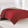 Martex 1C11942 Reversible Full/Queen Size Coverlet, Khaki/Red