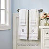 SKL Home Casual Monogram Bath Towel, R, 28x54, White