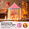 Tiny Land Princess-Tent with Star Lights & Carry Case, Pop Up Play-Tent, Princess Castle Indoor Playhouse, Foldable Kids Play Tent Outdoor, Toddler-Tent for Girls