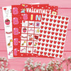 40 Players Valentine's Day Bingo Game Cards Class Party Supplies Activity