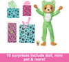 Barbie Cutie Reveal Doll & Accessories with Animal Plush Costume & 10 Surprises Including Color Change, Puppy as Frog in Costume-Themed Series