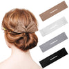 4 Pieces Deft Hair Bun Maker Doughnut Hair Bun French Hairstyle (Black, Khaki, White, Gray,Fabric)