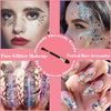 Body Face Chunky Glitter Gel: Pink White Silver Face Sparkles Glitter Gel Makeup for Singer Concerts Disco Festival Rave Accessories 150ml Chunky Sequins Mermaid Face Body Hair Glitter Gel