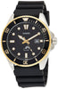 Casio Men's Diver Inspired Stainless Steel Quartz Watch with Resin Strap, Gold, 25.6 (Model: MDV106G-1AV)