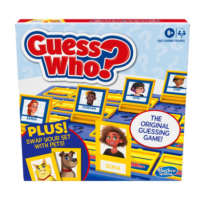 Hasbro Gaming Guess Who? Board Game, with People and Pets Cards, The Original Guessing Game for Kids, Great Holiday, Ages 6 and Up (Amazon Exclusive)