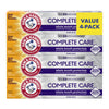 Arm & Hammer Complete Care Toothpaste, Fresh Mint Flavor, Whole Mouth Protection, 6.0oz (4-Pack)