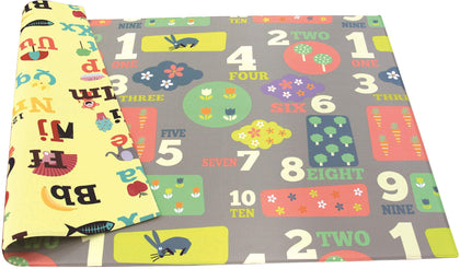 Baby Care Play Mat (Large, Playful - Letters and Numbers) 82'' x 55'' Original One-Piece Reversible Rollable Waterproof Play Mat for Infants, Babies, Toddler, and Kids