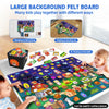 200Pcs Felt Story Board Set with Storage Bag Preschool Teaching Wall Flannel Busy Board Bonfire Party Themed Early Learning Interactive Play Toys Wall Hanging Gift for Toddlers Kids 40 X 28 Inch