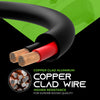 GearIT 14/2 Speaker Wire (200 Feet) 14 Gauge (Copper Clad Aluminum) - Outdoor Direct Burial in Ground/in Wall / CL3 CL2 Rated / 2 Conductors - CCA, Black 200ft