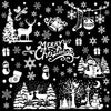 SULOLI Xmas Window Clings Decoration, 141 Static Snow Flakes Stickers Merry Christmas Window Decals for Christmas Party Supplies (8 Sheets)