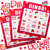 JOYIN Valentines Day Bingo Game Cards (5x5) - 28 Players for Kids Party Card Games, School Classroom Games, Love Party Supplies, Family Entertainment Activities