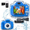 Kids Camera Waterproof Underwater Camera for 3-12 Year Old Boys Girls 2 Inch IPS Screen 1080P HD Digital Kids Video Camera Indoor Outdoor Action Cameras Best Christmas Birthday Gifts Dark Blue