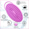 Avilana Silicone Body Scrubber, Gentle exfoliating body scrubber That's Easy to Clean, Lathers Well, Long Lasting, and More Hygienic Than Traditional Shower Loofah(S1, DARK GRAY)