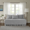 Comfort Spaces Daybed Cover - Luxe Double Sided-Quilting, All Season Cozy Bedding with Bedskirt, Matching Shams, Kienna Grey 75