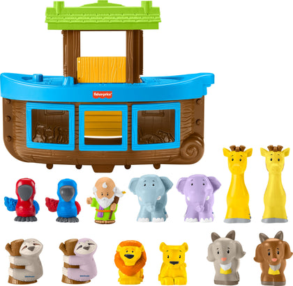 Fisher-Price Little People Toddler Toy NoahÂs Ark Playset with 12 Animals and Noah Figure, Baptism Gift for Ages 1+ Years