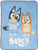 Jay Franco Bluey Again Throw Blanket - Measures 46 x 60 inches, Kids Bedding - Fade Resistant Super Soft Fleece (Official Bluey Product)